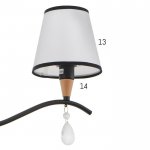 Люстра "Брюссель" 5x60Вт E14 черный 58х58х85 см.