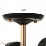 Люстра "Винетта" 6x60Вт E27 черный-золото 59,5х59,5х17 см.