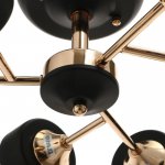 Люстра "Винетта" 6x60Вт E27 черный-золото 59,5х59,5х17 см.