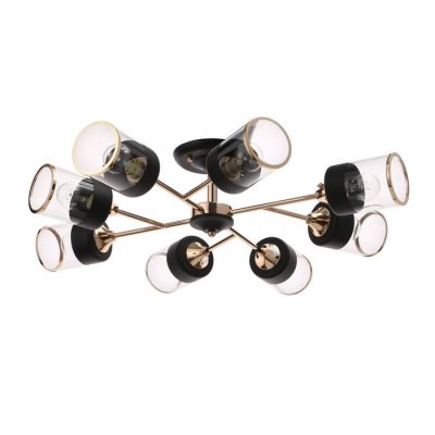 Люстра Люстра "Винетта" 8x60Вт E27 черный-золото 72х72х17 см.