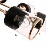 Люстра "Винетта" 8x60Вт E27 черный-золото 72х72х17 см.