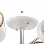 Люстра "Винетта" 8x60Вт E27 белый-хром 72х72х17 см.