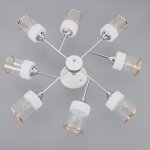 Люстра "Винетта" 8x60Вт E27 белый-хром 72х72х17 см.