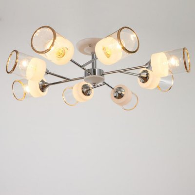 Люстра Люстра "Винетта" 8x60Вт E27 белый-хром 72х72х17 см.