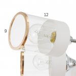 Люстра "Винетта" 8x60Вт E27 белый-хром 72х72х17 см.