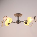 Люстра "Винетта" 4x60Вт E27 белый-хром 58,5х44х17 см.