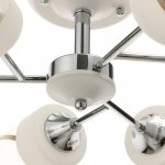 Люстра "Винетта" 6x60Вт E27 белый-хром 59,5х59,5х17 см.