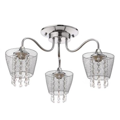 Люстра Люстра "Лаура" 3x60Вт E27 хром 54х54х29 см.