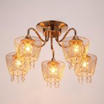 Люстра "Лаура" 5x60Вт E27 золото 54х54х29 см.