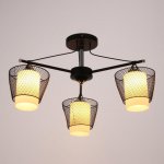 Люстра "Мирра" 3x60Вт E27 черный 56х56х30 см.