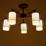 Люстра "Мирра" 5x60Вт E27 черный 56х56х30 см.