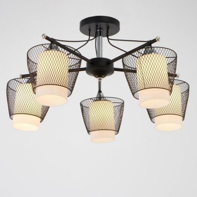 Люстра Люстра "Мирра" 5x60Вт E27 черный 56х56х30 см.