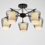 Люстра "Мирра" 5x60Вт E27 черный 56х56х30 см.