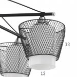 Люстра "Мирра" 5x60Вт E27 черный 56х56х30 см.