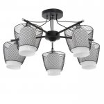 Люстра "Мирра" 5x60Вт E27 черный 56х56х30 см.