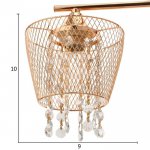 Люстра "Лаура" 2x60Вт E27 золото 44х14х30 см.