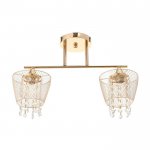 Люстра "Лаура" 2x60Вт E27 золото 44х14х30 см.