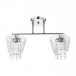 Люстра "Лаура" 2x60Вт E27 хром 44х14х30 см.