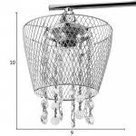 Люстра "Лаура" 2x60Вт E27 хром 44х14х30 см.