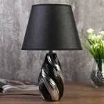 Лампа настольная 7515122TL/1 E14 40Вт черный-серебро 24,5х24,5х38 см
