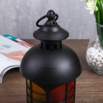 Ночник 9314181N LED батарейки 3ААА черный 12х12х23 см