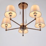 Люстра "Винсент" 5х40Вт Е14 серебро 65х65х56 см