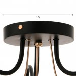 Люстра "Алисео" 3x60Вт E27 черный-золото 54х54х24 см.