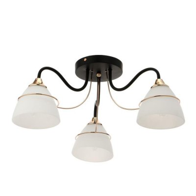 Люстра Люстра "Алисео" 3x60Вт E27 черный-золото 54х54х24 см.