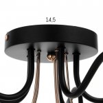 Люстра "Алисео" 5x60Вт E27 черный-золото 54х54х24 см.