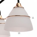 Люстра "Алисео" 5x60Вт E27 черный-золото 54х54х24 см.