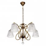 Люстра "Моника" 5x40Вт E14 бронза 68х68х41-87 см.