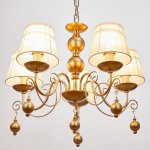 Люстра "Изабелла" 5x40Вт E14 золото-шампань 60х60х50-100 см.