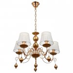 Люстра "Изабелла" 5x40Вт E14 золото-шампань 60х60х50-100 см.