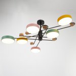 Люстра 625355/6 LED 78Вт 3 режима 3000-6000К черный 96х96х33 см