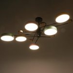 Люстра 625355/6 LED 78Вт 3 режима 3000-6000К черный 96х96х33 см