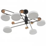 Люстра 625356/6 LED 78Вт 3 режима 3000-6000К черный-белый 96х96х33 см