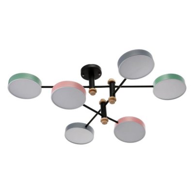 Люстра 625358/6 LED 78Вт 3 режима 3000-6000К черный 85х85х30 см Люстра 625358/6 LED 78Вт 3 режима 3000-6000К черный 85х85х30 см