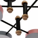 Люстра 625358/6 LED 78Вт 3 режима 3000-6000К черный 85х85х30 см