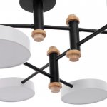 Люстра 625359/6 LED 78Вт 3 режима 3000-6000К черный-белый 85х85х30 см