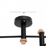 Люстра 625359/6 LED 78Вт 3 режима 3000-6000К черный-белый 85х85х30 см