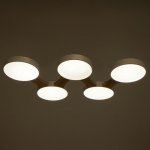 Люстра 625361/5 LED 65Вт 3 режима 3000-6000К светлое дерево 80х47х5 см