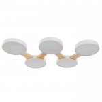 Люстра 625361/5 LED 65Вт 3 режима 3000-6000К светлое дерево 80х47х5 см