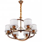 Люстра 671002/6 E27 40Вт медь-золото 61х61х90 см
