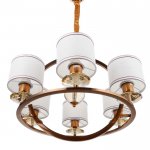 Люстра 671002/6 E27 40Вт медь-золото 61х61х90 см