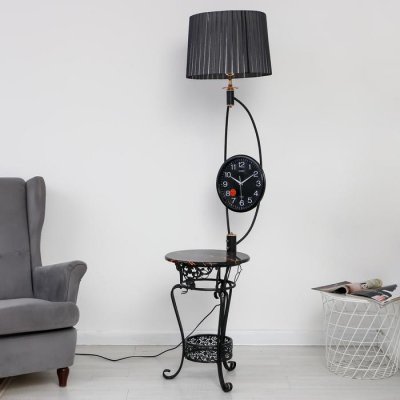 Торшер с часами 4416222T/1 E27 40Вт черный 54х40х162 см Торшер с часами 4416222T/1 E27 40Вт черный 54х40х162 см