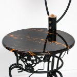 Торшер с часами 4416222T/1 E27 40Вт черный 54х40х162 см