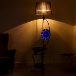 Торшер с часами 4416222T/1 E27 40Вт черный 54х40х162 см