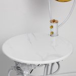 Торшер с часами 4416223T/1 E27 40Вт белый 54х40х162 см