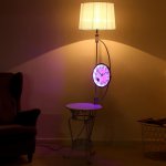 Торшер с часами 4416223T/1 E27 40Вт белый 54х40х162 см