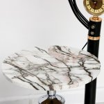 Торшер с часами 4416225T/2 E27 40Вт черный-белый 63х55х172 см